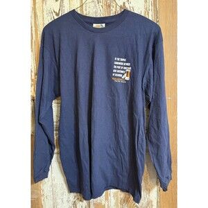 Men's Jimmy Buffett's Margaritaville Long Sleeve Trespasser Shirt - Navy - XL